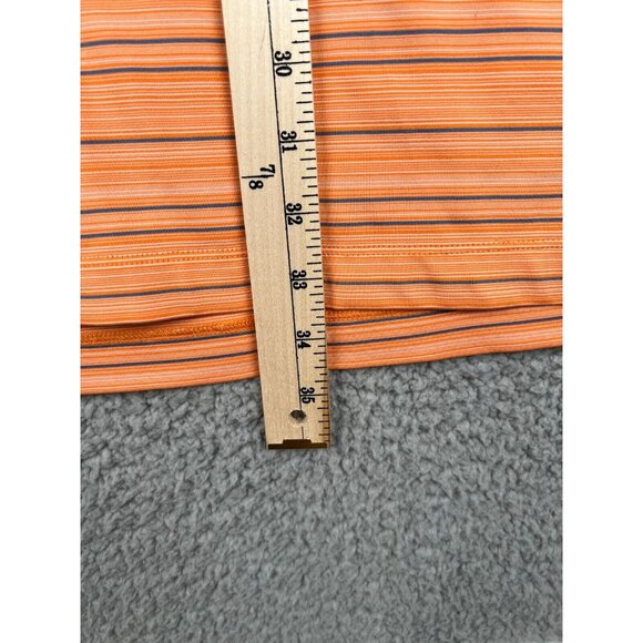 Nike Golf Polo Shirt Mens Size XXL 2x Orange with Stripes Short Sleeve Logo - Picture 4 of 9